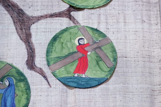 2nd Stations of the Cross, Jesus is given his cross, Church of St. John in Piflas, Germany