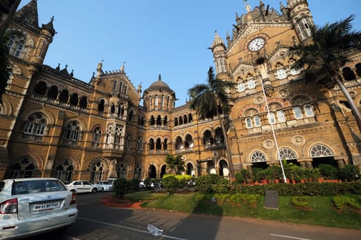 Victoria Station (Chatrapati Shivaji terminal) in Mumbai, India