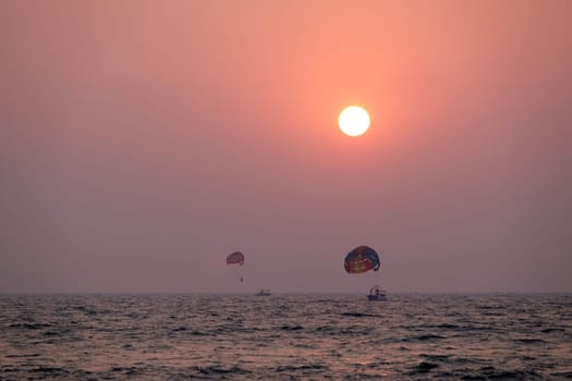 Sunset at Candolim Beach, North Goa, India