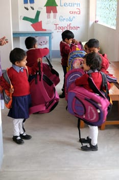 Kids in Father Ante Gabric Medium School Kumrokhali, West Bengal, India