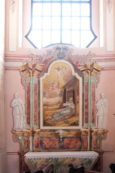 St. Francis Xavier, altar in the parish church of St. Mary Magdalene in Sela kod Siska, Croatia