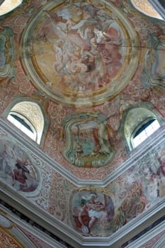 Fresco paintings in the old church