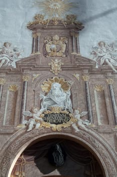 Saint Benedict, fresco in the famous Benediktbeuern abbey, Germany