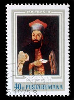 Stamp from Romania shows image of Demetrius Ralet (1817 - 1858) the poet, novelist, translator and playwright, circa 1973