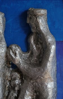 Adoration of the Magi relief by Maria Munz-Natterer in the Erscheinung des Herrn church in Munchen Blumenau, Germany