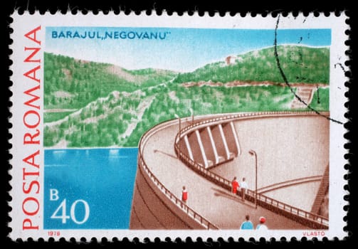Stamp printed in Romania shows Negovanu, Hydrotechnic Stations and Dams issue, circa 1976.