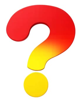 Iridescent question mark sign icon isolated on white background.