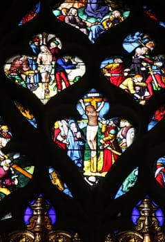 Stained glass, Church of St. Gervais and St. Protais, Paris
