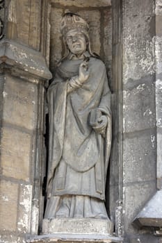 Saint Alode statue, Saint Germain l'Auxerrois church, Paris