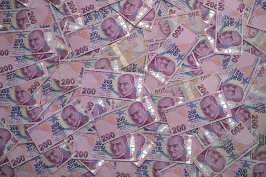 Numerous banknotes create an eye-catching mosaic of colors and textures, celebrating the value of money and design.