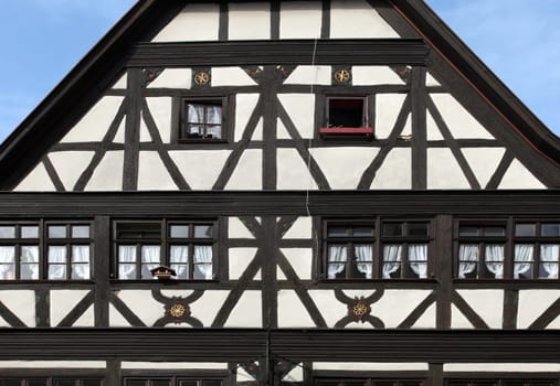 Half-timbered old house in Gemunden, Germany