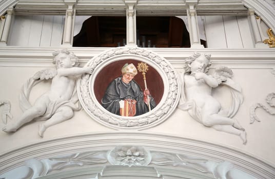 Beautiful religious fresco in Benediktbeuern, Germany