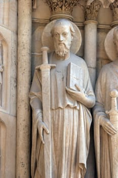 Saint Paul, Notre Dame Cathedral, Paris, Portal of the Virgin