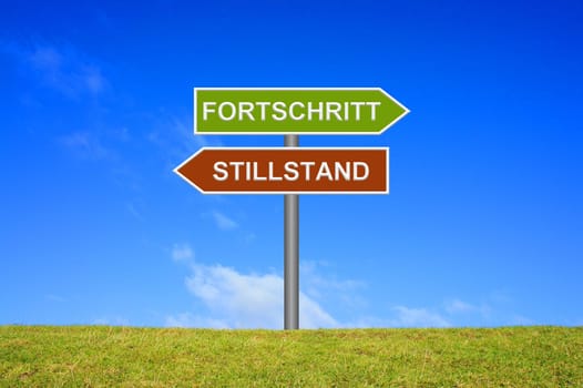 Signpost: Progress Standstill