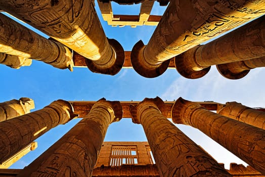 Great Column Hall in karnak Temple in Luxor - Egypt
