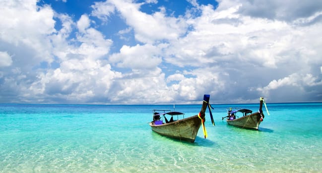 beautiful beach and tropical sea