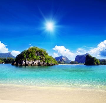 beautiful beach and tropical sea