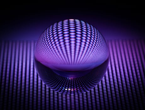 crystal purple glass ball