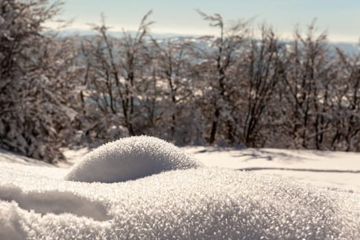 A snow covered landscape Czech Republic - Pustevny, Beskydy. High quality photo