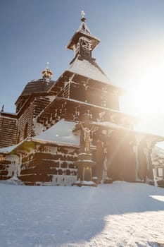 A snow covered landscape Czech Republic - Pustevny, Beskydy. High quality photo