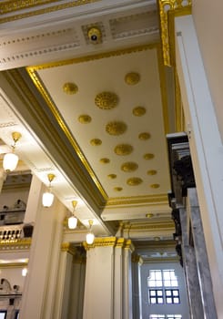 The decorate vintage hotel lobby design interior