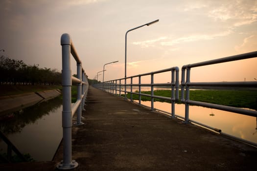 The Bridge at Chaopraya dam in Thailand.
