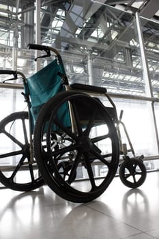 Wheelchair service in airport terminal