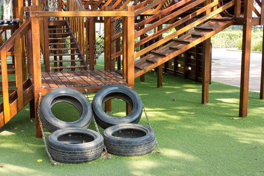 children Stairs Slides exercise equipment in garden