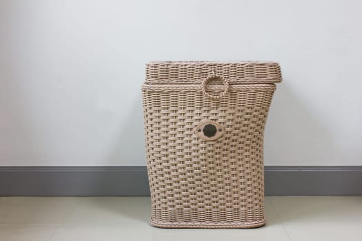 Picnic basket, isolated on white