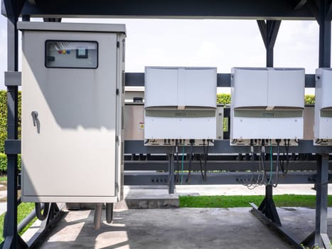Outdoor electric control box. Circuit controller box. Electric control box with push buttons and switches. Main Power Supply Panel.Electrical Control Panel.