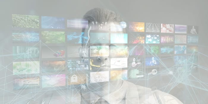 Latest Technology Trends in VR MR XR Concept Background