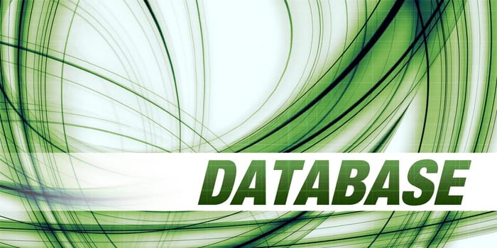 Database Concept on Green Abstract Background