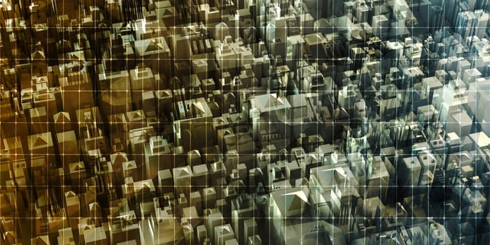 Smart City Technology Abstract Background Creative Concept