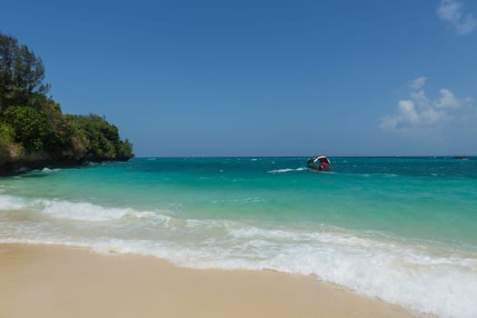 The Indian ocean, the turquoise water. Travel to Zanzibar, Africa.
