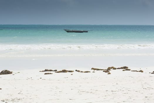 The Indian ocean, the turquoise water. Travel to Zanzibar, Africa.