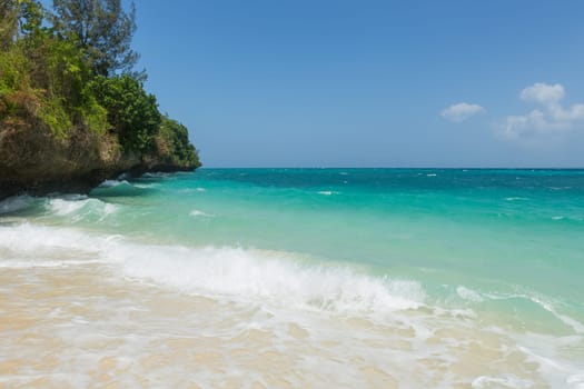The Indian ocean, the turquoise water. Travel to Zanzibar, Africa.