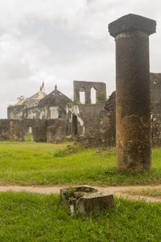 ZANZIBAR, TANZANIA.The historical ruins of the Maruhubi Palace, which belonged to Sultan Barghash, on the island of Zanzibar, Tanzania.