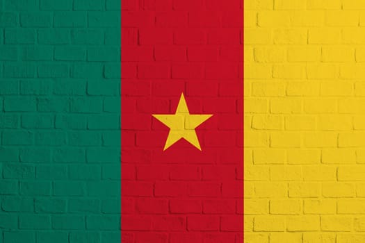 Flag of Cameroon Brick wall texture of the flag of Cameroon.