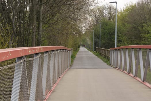 A bike path for cyclists. Bicycle lane in the park