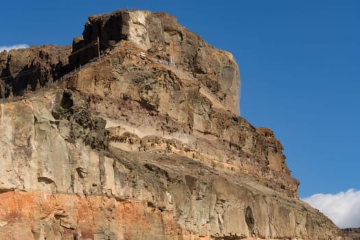 Barranco de Fataga on the Canary Island of Gran Canaria in summer