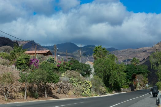Road to the picturesque Mogan - Gran Canaria's high mountain village. Canary Islands, Canary Islands Spain