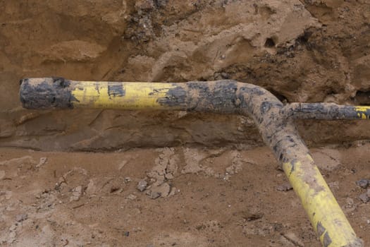Working on the gas pipes and water supply