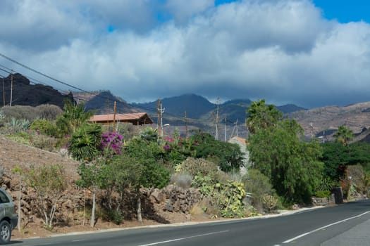 Road to the picturesque Mogan - Gran Canaria's high mountain village. Canary Islands, Canary Islands Spain