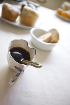 Morning coffee with  Bread , Concept Catering , Bakery