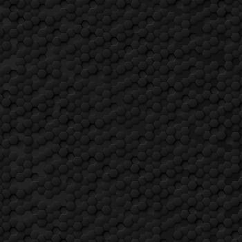 Abstract hexagons black on a black and gray background - illustration