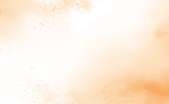 Realistic yellow-orange watercolor panoramic texture on a white background - Vector illustration