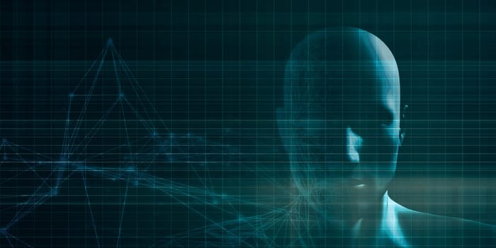 Mind Brain Code as Data Visualization Concept Art