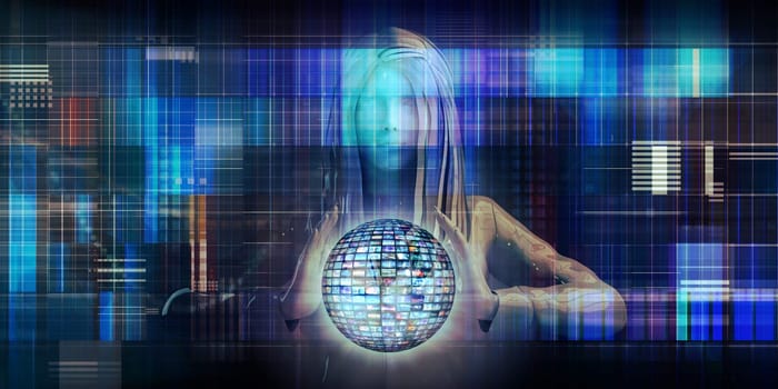 International Business Development Digital Concept with Business Woman