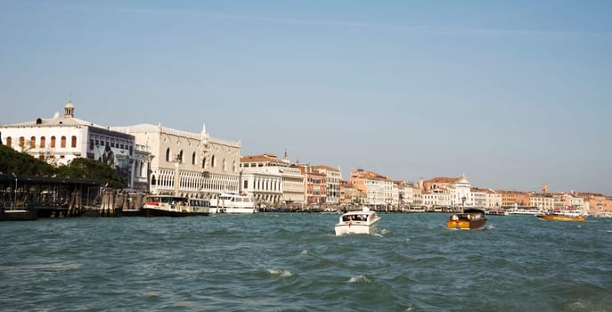 View of the Piazza San Marco from the boat. Venice. Italy