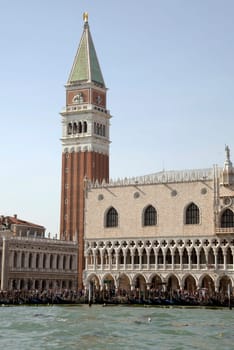 View of the Piazza San Marco from the boat. Venice. Italy